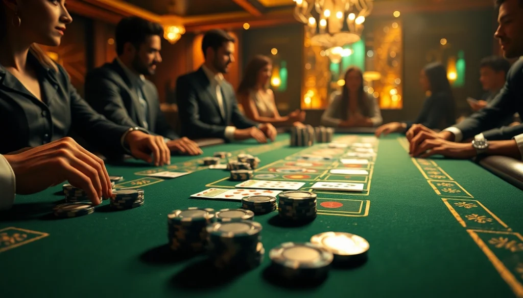 Jouer au casino en ligne avec des cartes et des jetons sur une table élégante
