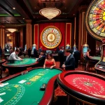 Experience the thrill of 79 King at a luxurious casino featuring vibrant tables and engaging games.