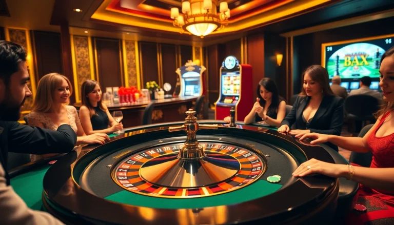 Betting excitement encapsulated at https://f8bet.ventures/ with vibrant casino tables and players.