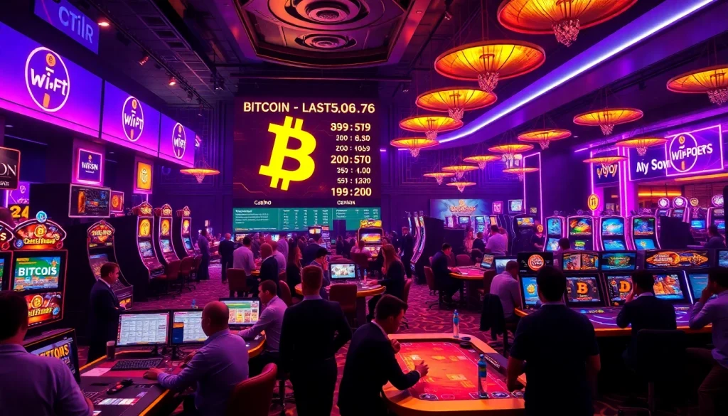 Profitez des Bitcoin casinos avec une expérience de jeu excitante et des lumières vives.