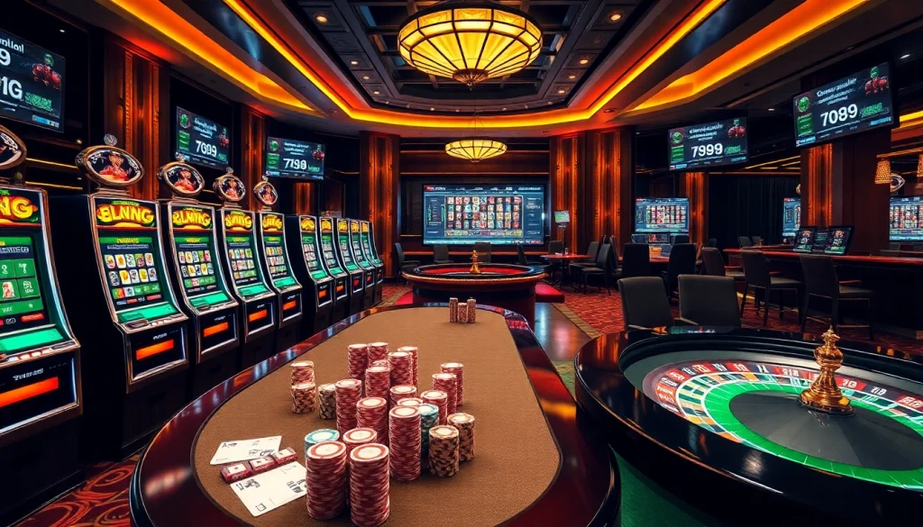 Jugadores disfrutando de la experiencia segura del casino 789g con elementos de juego vibrantes y tecnología moderna.