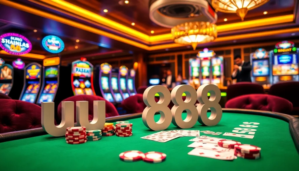 Experience thrilling gameplay at u 888 with vibrant casino tables and exciting slot machines.