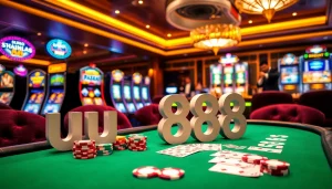 Experience thrilling gameplay at u 888 with vibrant casino tables and exciting slot machines.