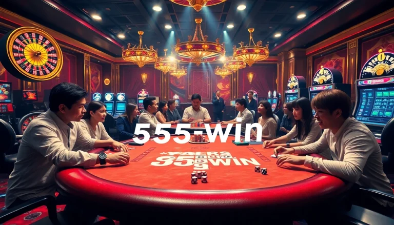Experience the excitement of winning big with 555 win at a luxurious casino table.