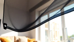 Installation of moustiquaire porte fenetre provides insect protection and allows fresh air flow.