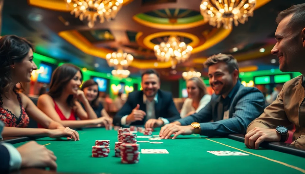 Joueurs de casino en ligne France s'engagent dans une partie dynamique de poker.