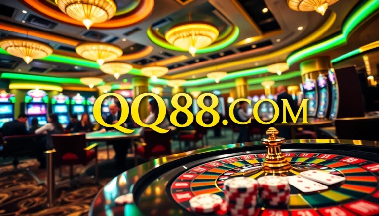 Experience the excitement of winning at QQ88 COM's luxurious casino gaming with roulette and poker.
