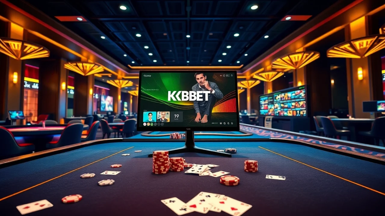 Experience the vibrant atmosphere of casino KBBET with engaging games and a luxurious online setting.