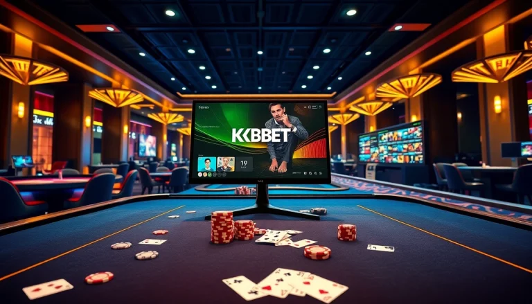 Experience the vibrant atmosphere of casino KBBET with engaging games and a luxurious online setting.